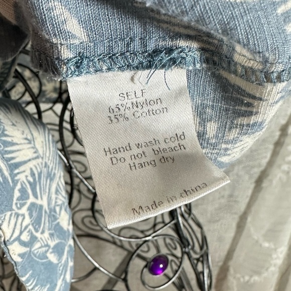 Mod Ref tropical pineapple cropped collared button down size S - Picture 4 of 7